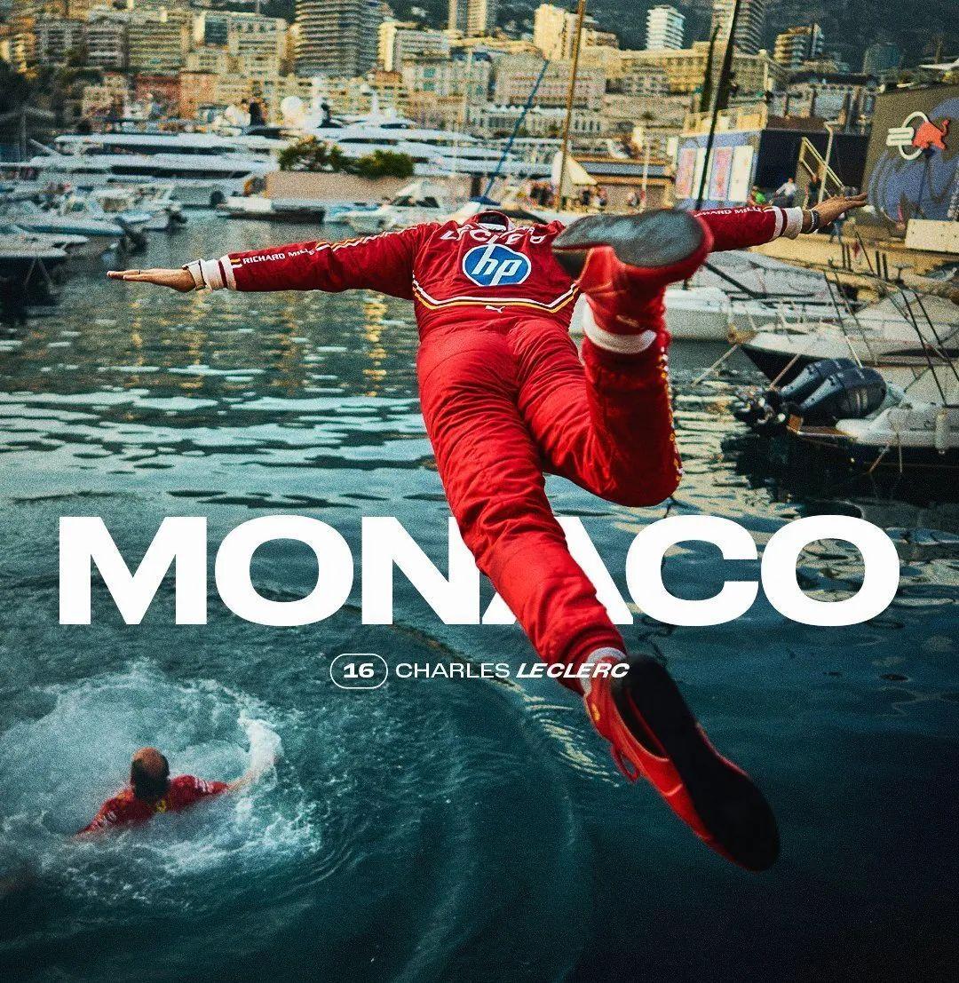 摩纳哥队员奋勇拼搏，追赶领先者